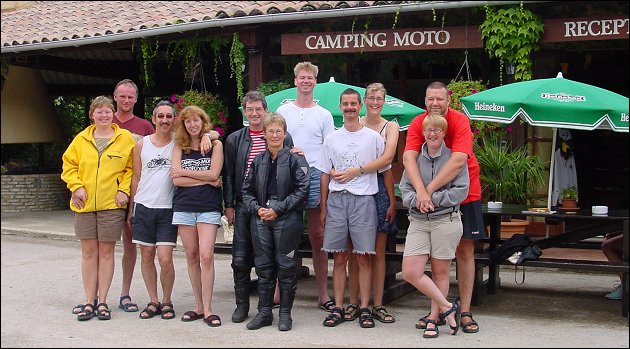 The France 2002 group at camping Moto